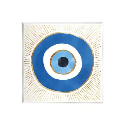 Stupell Home Decor Evil Eye Symbol Striped Rays Plaque Wall Art