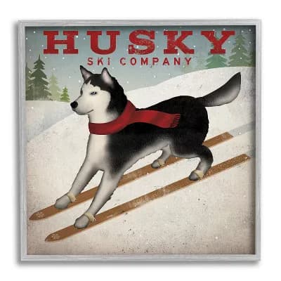 Stupell Home Decor Husky Ski Company Framed Wall Art