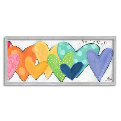 Stupell Home Decor Patterned Heart Loved Framed Wall Art