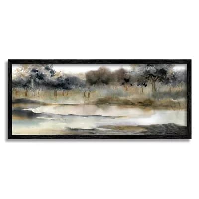 Stupell Home Decor Trees Lakeside Landscape Framed Wall Art