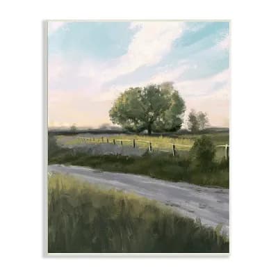 Stupell Home Decor Rural Grasslands Country Plaque Wall Art
