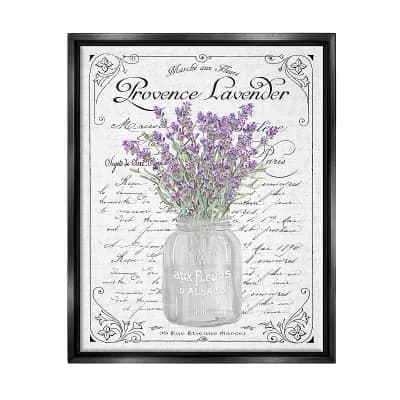 Stupell Home Decor Lavender Sprigs Bouquet Floating Frame Wall Art
