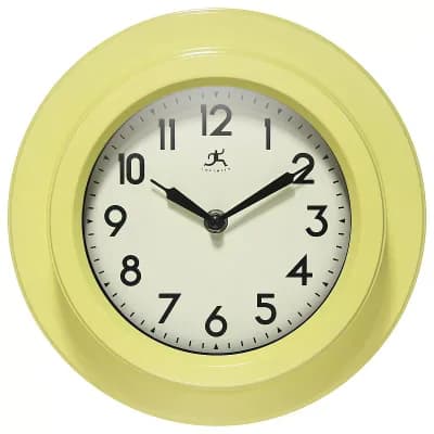 Infinity Instruments 9.75 in Round Wall Clock with Silent Movement