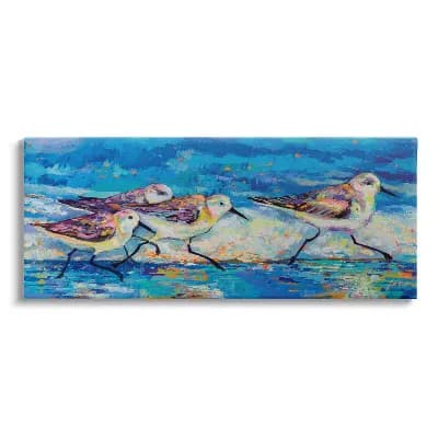 Stupell Home Decor Sandpipers Walking Beach Canvas Wall Art