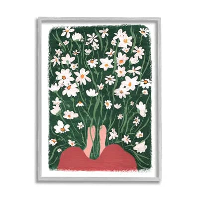 Stupell Home Decor Peaceful Flower Meadow Framed Wall Art