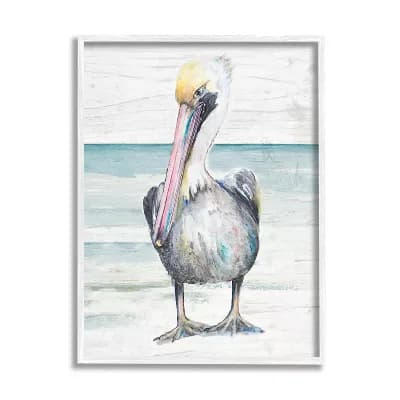 Stupell Home Decor Pelican Framed Wall Art