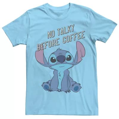 Disney's Lilo & Stitch Men's No Talky Before Coffee Tee