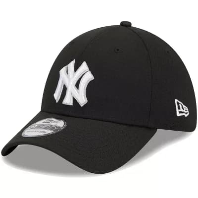 Men's New Era Black New York Yankees Logo 39THIRTY Flex Hat