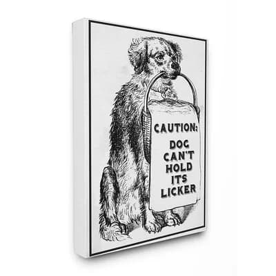 Stupell Home Decor Dog Canvas Wall Art - Size: 30X40
