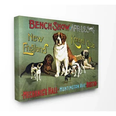 Stupell Home Decor Vintage Kennel Club Canvas Wall Art - Size: 24X30