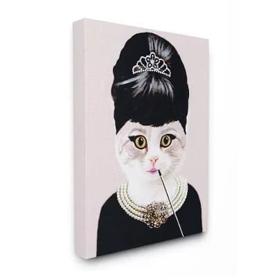 Stupell Home Decor Fashion Feline Stretched Canvas Wall Art