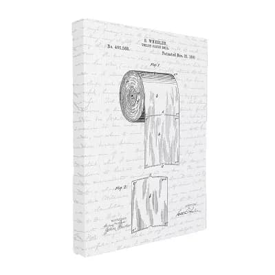 Stupell Home Decor Toilet Paper Roll Canvas Wall Art