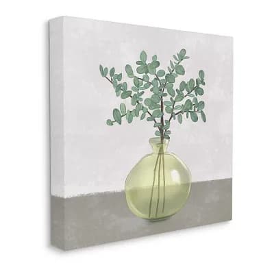 Stupell Home Decor Plant Round Vase Canvas Wall Art