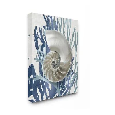 Stupell Home Decor Shell Coral Canvas Wall Art - Size 30x40
