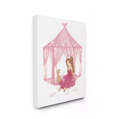 Stupell Home Decor Girl's Playroom Princess Canvas Wall Art
