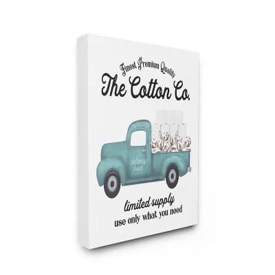 Stupell Home Decor Toilet Paper Cotton Truck Canvas Wall Art