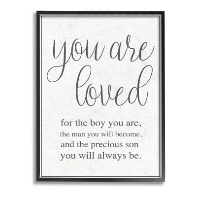 Stupell Home Decor You Are Loved Framed Giclee Texturized Art - Size 24x30