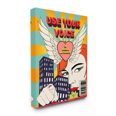 Stupell Home Decor Use Your Voice Feminist Pop Wall Art
