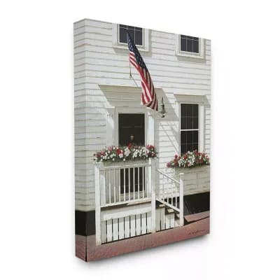 Stupell Home Decor Americana Town House Rural Canvas Wall Art