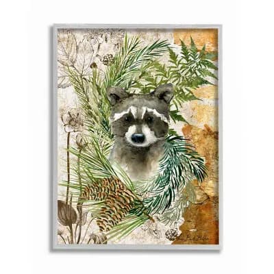 Stupell Home Decor Baby Raccoon Silver Finish Framed Wall Art - Size: 11X14