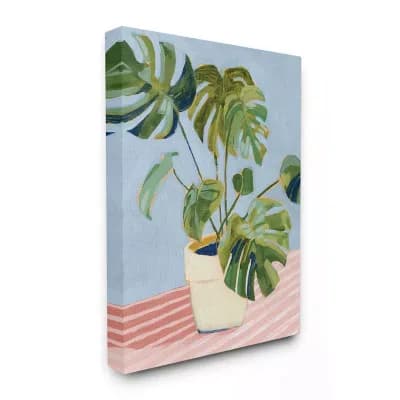 Stupell Home Decor Monstera Plant in Planter Canvas Wall Art