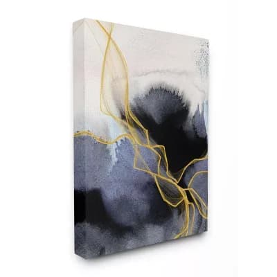Stupell Home Decor Coastal Abstract Lines Canvas Wall Art - Size: 30X40