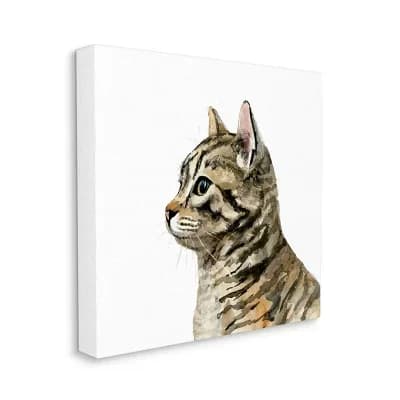 Stupell Home Decor Watercolor Cat Canvas Wall Art