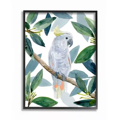 Stupell Home Decor Tropical Cockatoo Bird Framed Wall Art - Size: 24X30