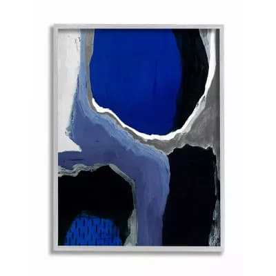 Stupell Home Decor Abstract Blue Cobalt Framed Wall Art - Size: 11X14