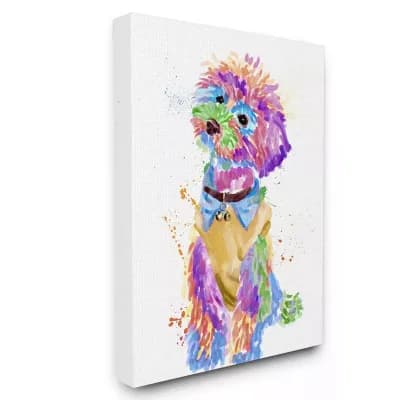 Stupell Home Decor Fun Pet Dog Portrait Canvas Wall Art