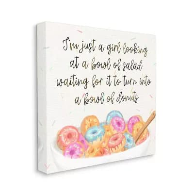 Stupell Home Decor Bowl of Donuts Canvas Wall Art