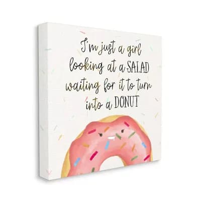 Stupell Home Decor Salad Donut Canvas Wall Art