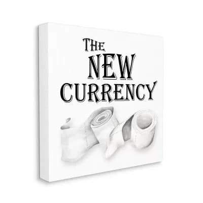 Stupell Home Decor Currency Toilet Paper Canvas Wall Art