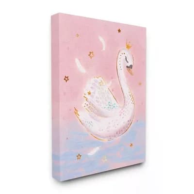 Stupell Home Decor Princess Swan Lake Canvas Wall Art