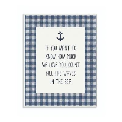 Stupell Home Decor Count The Waves Wall Plaque Art - Size 13x19