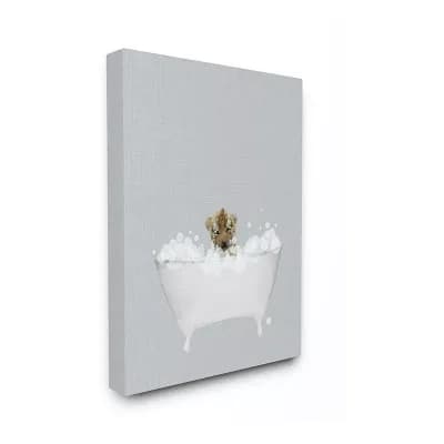 Stupell Home Decor Tiger Bath Canvas Wall Art