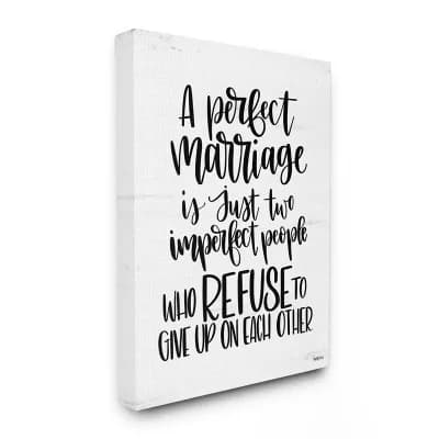 Stupell Home Decor Marriage Imperfect People Canvas Wall Art