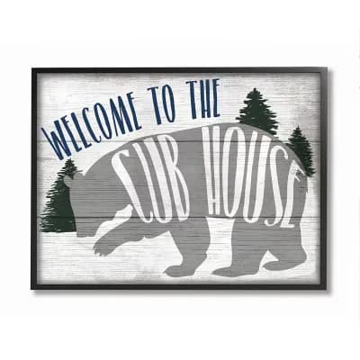 Stupell Home Decor Rustic Welcome to Cub House Quote Wall Art