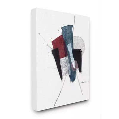 Stupell Home Decor Abstract Brush Strokes Canvas Wall Art