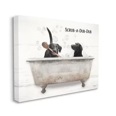 Stupell Home Decor Scrub a Dub Dub Canvas Wall Art