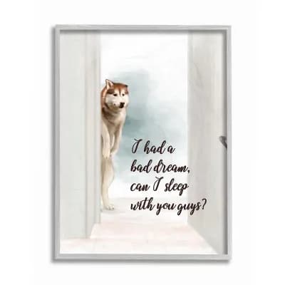 Stupell Home Decor Dog Nightmare Quote Wall Art - Size 16x20