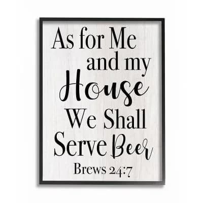 Stupell Home Decor My House Serves Beer Wall Art - Size: 24X30