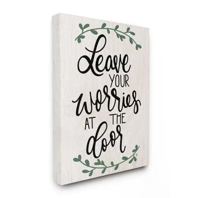 Stupell Home Decor Worries at the Door Canvas Wall Art