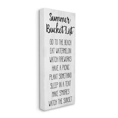 Stupell Home Decor Rustic Summer Bucket List Sign Wall Art