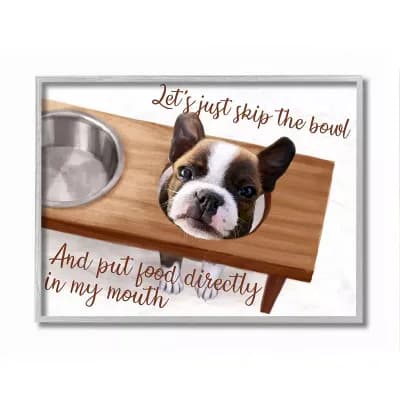 Stupell Home Decor Hungry French Bulldog Quote Wall Art - Size 16x20