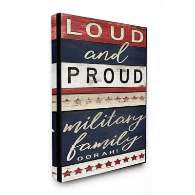 Stupell Home Decor Military Family Canvas Wall Art