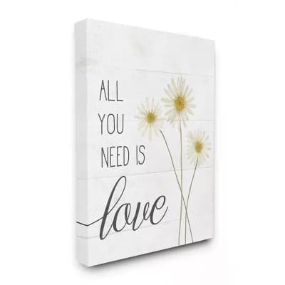 Stupell Home Decor All You Need Is Love Canvas Wall Art