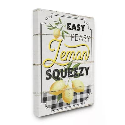 Stupell Home Decor Vintage Rustic Easy Peasy Lemon Squeezy Quote Wall Art - Size 30x40