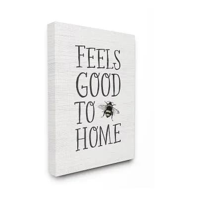 Stupell Home Decor Feels Good to Bee Home Canvas Wall Art
