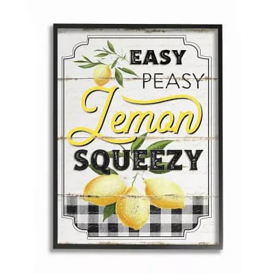 Stupell Home Decor Vintage Rustic Easy Peasy Lemon Squeezy Quote Wall Art - Size: 24X30